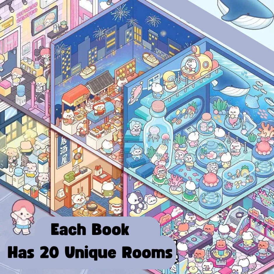 20 Page "Rooms" Peel & Stick Book