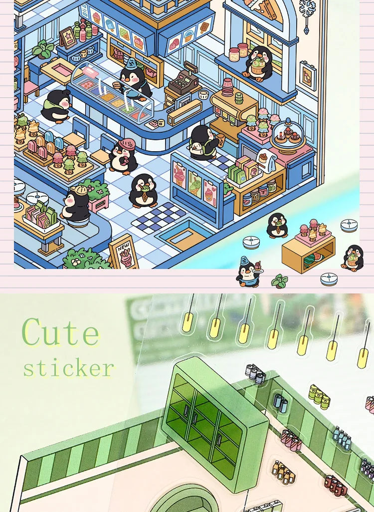 Penguin, Kitty, Piggy, Rabbit Stickers