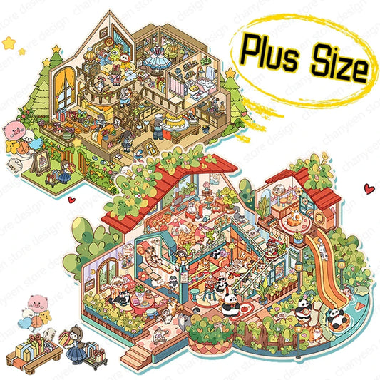 Plus Size || Forest House, Fun House Stickers