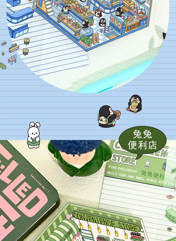 Penguin, Kitty, Piggy, Rabbit Stickers