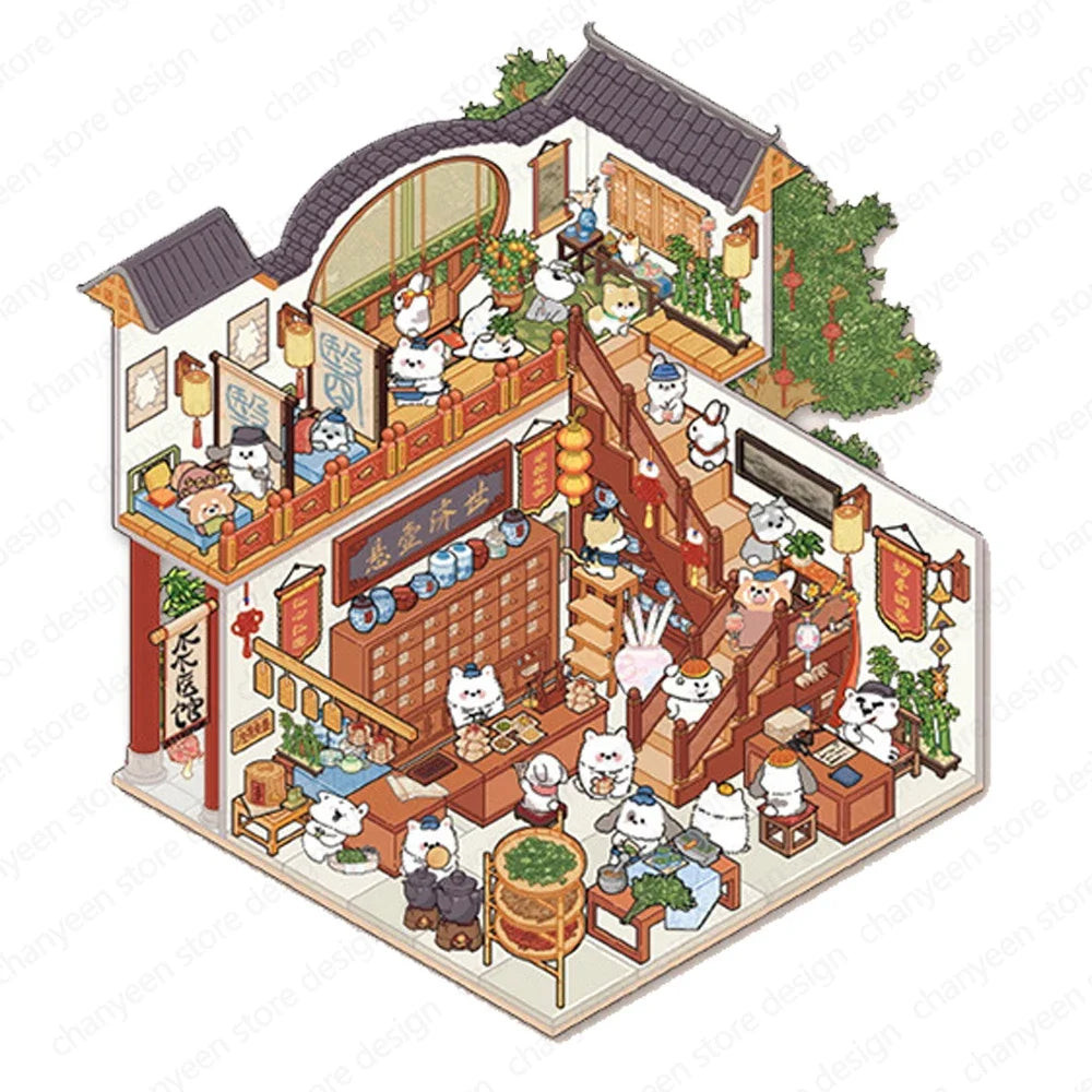 China Town, Theater, Pharmacy, Restaurant Stickers