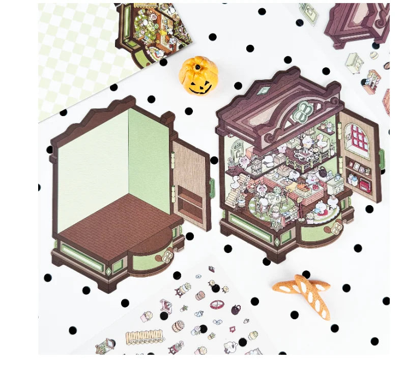 Treasure Chest, Wardrobe, Book, Windup Box Stickers