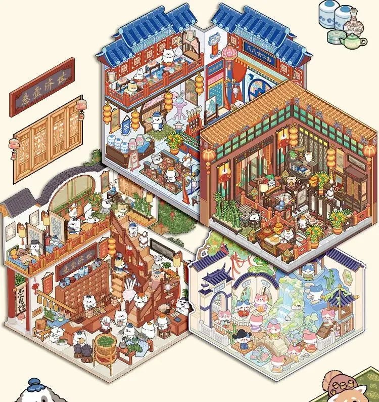 China Town, Theater, Pharmacy, Restaurant Stickers