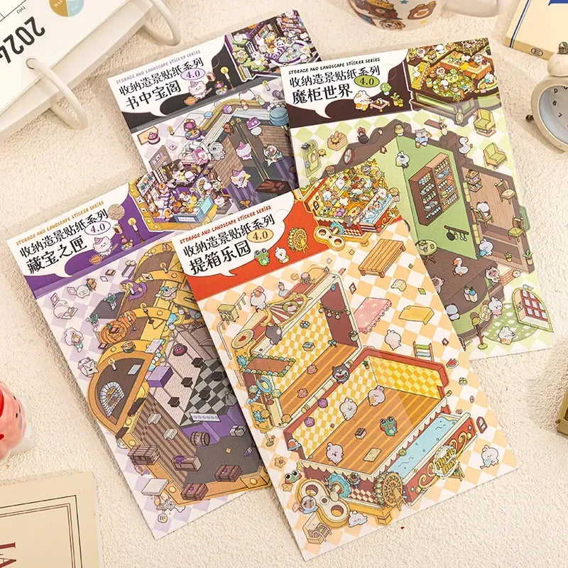Treasure Chest, Wardrobe, Book, Windup Box Stickers