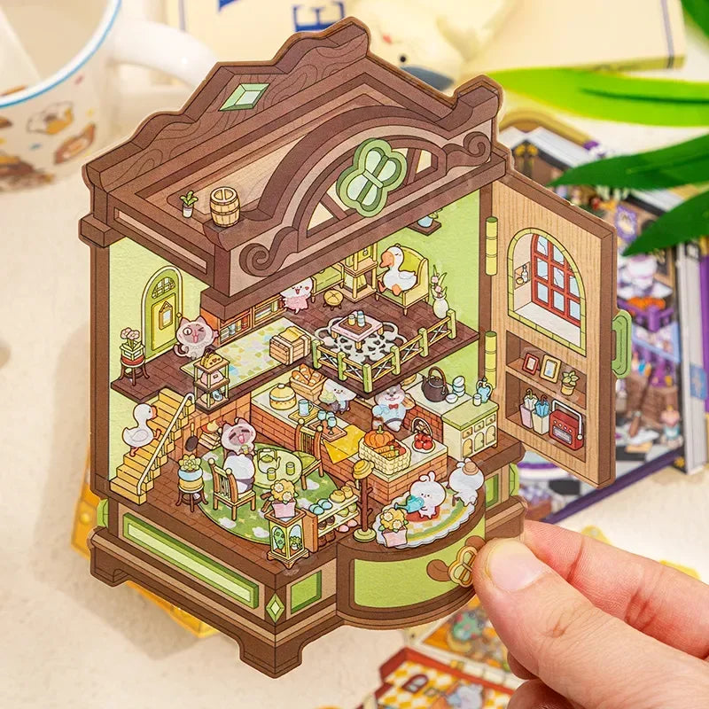 Treasure Chest, Wardrobe, Book, Windup Box Stickers