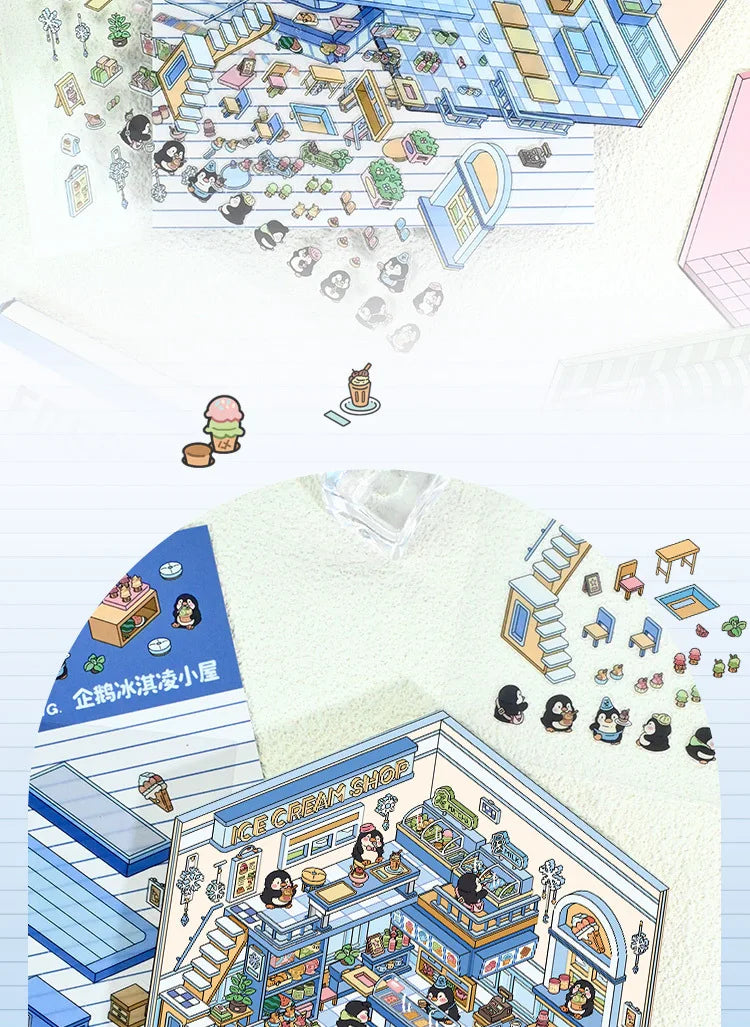 Penguin, Kitty, Piggy, Rabbit Stickers