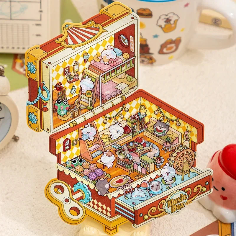 Treasure Chest, Wardrobe, Book, Windup Box Stickers