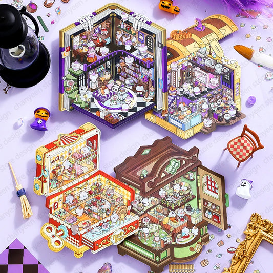 Treasure Chest, Wardrobe, Book, Windup Box Stickers