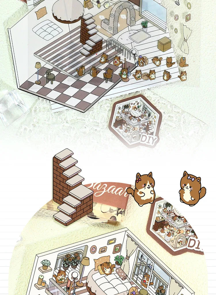 Penguin, Kitty, Piggy, Rabbit Stickers