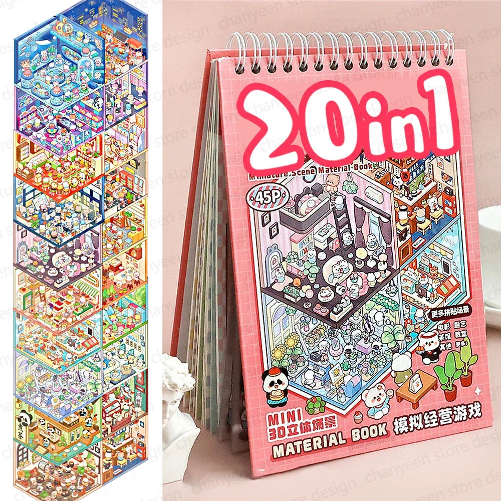 20 Page "Rooms" Peel & Stick Book