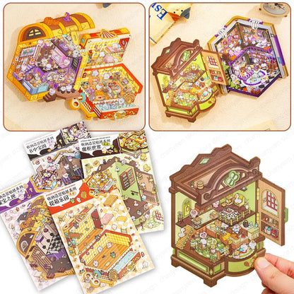 Treasure Chest, Wardrobe, Book, Windup Box Stickers