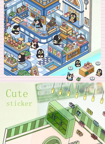 Penguin, Kitty, Piggy, Rabbit Stickers