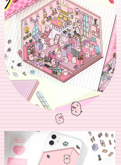 Penguin, Kitty, Piggy, Rabbit Stickers