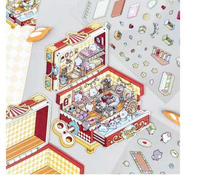 Treasure Chest, Wardrobe, Book, Windup Box Stickers