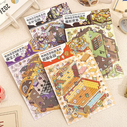 Treasure Chest, Wardrobe, Book, Windup Box Stickers