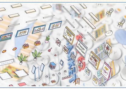 Plus Size || Supermarket, Bookstore, Grand Villa, Hot Pot Restaurant Stickers