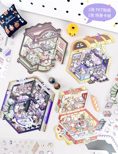 Treasure Chest, Wardrobe, Book, Windup Box Stickers