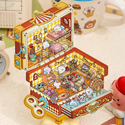 Treasure Chest, Wardrobe, Book, Windup Box Stickers