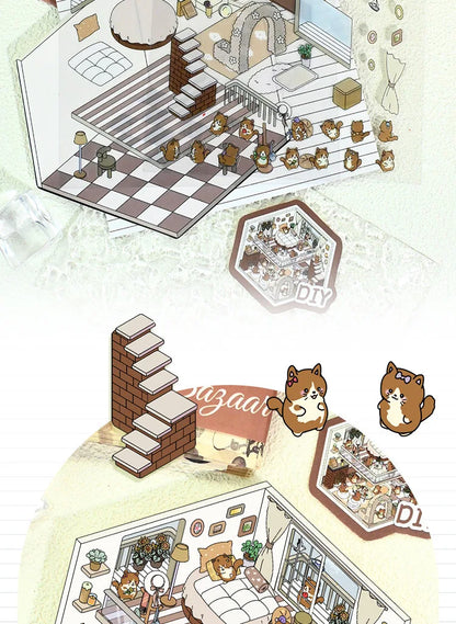 Penguin, Kitty, Piggy, Rabbit Stickers